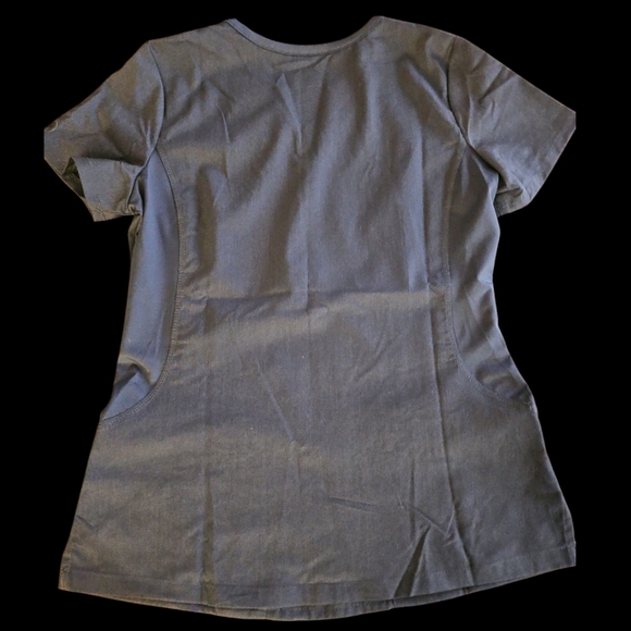 NWT - Healing Hands SM Pewter Gray Juilet V-Neck Scrub Top - Picture 11 of 11